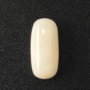 Natural White Coral Capsule Shape